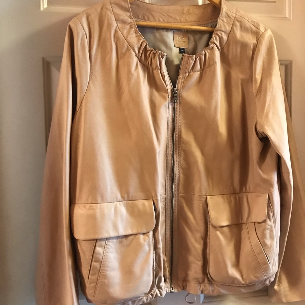 Gap Women’s Leather Bomber Jacket size XXL
